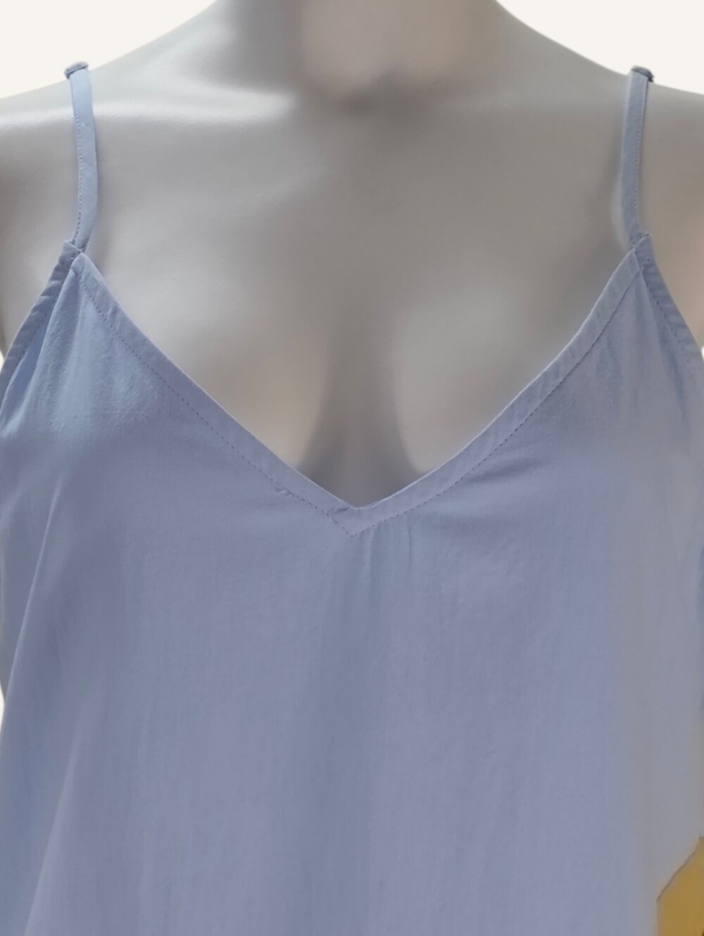 NWT Wishlist Apparel Sky Blue Butter Yellow Colorblock Cotton Maxi Dress Small - Picture 4 of 10